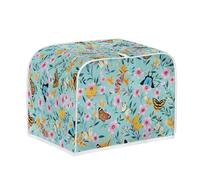 Micoklinlin Cover for 4 Slice Double Slot Toaster with Bag, Cute Toaster Cover for Kitchen, Toaster Accessories, Protective Cover for Most 4 Extra Wide Toast Slots