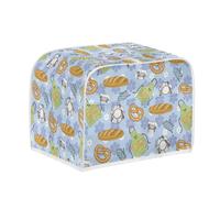 Micoklinlin Cover for 4 Slice Double Slot Toaster with Side Pocket Innovative Toaster Cover for Kitchen Toaster Accessory Protective Case for Most 4 Extra Wide Toast Slots