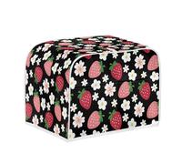 Micoklinlin Cover for 4 Slice Double Slot Toaster with Side Pocket Innovative Toaster Cover for Kitchen Toaster Accessory Protective Case for Most 4 Extra Wide Toast Slots