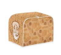Micoklinlin Cover for 4 Slice Double Slot Toaster with Side Pocket Innovative Toaster Cover for Kitchen Toaster Accessory Protective Case for Most 4 Extra Wide Toast Slots