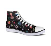 Micoklinlin Dajingkj Women's Canvas Trainers, Colourful Novelty Pattern, Canvas Shoes, High Top Canvas Shoes, Fitness Running Shoes, Trainers, world of the seabed, 8 UK