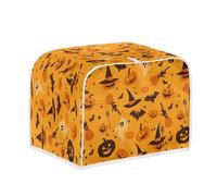 Micoklinlin Halloween Design 4 Slice Double Slot Toaster Cover, Cute Toaster Accessory, Protective Cover for Most 4 Extra Wide Toast Slots