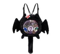 Micoklinlin Kawaii Plush Ita Bag, Transparent Display Window, Large Capacity, Crossbody & Single Shoulder Japanese Anime Style for Pins & Collectibles, An original bat, Klein Bis Mittel, Kawaii