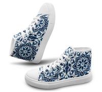 Micoklinlin Women's trainers, men's skate shoes, high shaft trainers, canvas, comfortable fit and durable, non-slip technology for safe steps, brazilian tie dye, 8 UK