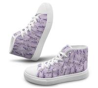 Micoklinlin Women's trainers, men's skate shoes, high shaft trainers, canvas, comfortable fit and durable, non-slip technology for safe steps, Purple Lavender, 8 UK