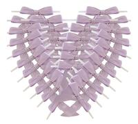 Micomon 50pcs 2-1/2" Lavender Satin Ribbon Bows with Twist Ties Mini Ribbon Bows for Candy Partiy Decoration Gift Packing&Wrapping Accessoried(Lavender)