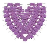 Micomon 50pcs 2-1/2" Purple Satin Ribbon Bows with Twist Ties Mini Ribbon Bows for Candy Partiy Decoration Gift Packing&Wrapping Accessoried(Purple)