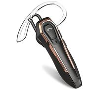 Micool Trucker Bluetooth Headset, Noise Cancelling Single Ear Earpiece, 30H Talking Time, Hands Free Bluetooth Earpiece for Cell Phone (GOLD)