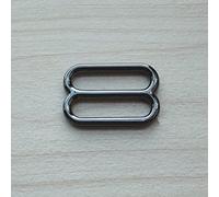 micoshop 10 Pcs 1" 25mm Widemouth Round Triglides Metal Webbing Slides For Leather Strap Black