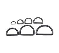 micoshop 100 Pcs D Dee Ring 1.25" 32mm for Webbing Belt Buckles Bag ribbon Plastic Black