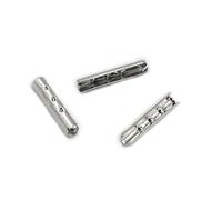 micoshop 100 Pcs Shoelace 3mm Bullet Metal ends Aglet Tip replacement for Shoe Lace Nickle