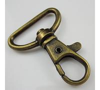 micoshop 20 Pcs Metal SWIVEL CLIPS SNAP Hook Lobster Clasp Buckles for 1" 25mm Ribbons Leather Craft Straps Belts (20 PCS,Bronze)