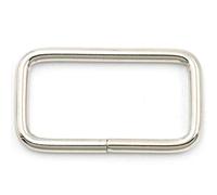 micoshop 30 Pcs 1 1/2" 38mm Rectangle Ring No Welded D Dee Ring for webbing Belt ribbon buckles Nickle