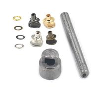 micoshop One Tool + 20 Pcs 10mm Boot Hook eyelet Buckle For Shoelace Hiking Rock Climbing Washer Light-Gold