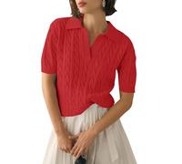 Micoson Women V Neck V Neck Short Sleeve Lightweight Sweater Casual Clothing Summer 2025