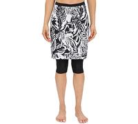 Micosuza Womens Skirted Swim Capris Sun Protective UPF 50+ Swimming Tight with Attached Skirt Sport Leggings