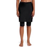 Micosuza Womens Skirted Swim Capris Sun Protective UPF 50+ Swimming Tight with Attached Skirt Sport Leggings