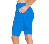 Micosuza Womens Skirted Swim Short Sun Protective UPF 50+ Swimming Bottom with Attached Skirt