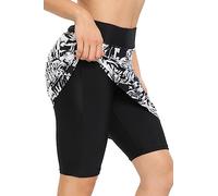 Micosuza Womens Skirted Swim Short Sun Protective UPF 50+ Swimming Bottom with Attached Skirt