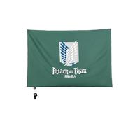 Micotaku Attack on Titan Scouting Legion Tapestry 40x60 Inch - Official Licensed Polyester/Cotton Anime Wall Decor, Green