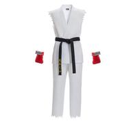 Micotaku Officially Licensed Street Fighter Men's Ryu Cosplay Costume Set for Halloween