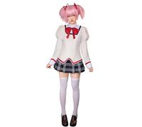 Micotaku Puella Magi Madoka Magica Women's Cosplay School Uniform Set with 5 Character Headpieces, Character Archetypes, X-Large