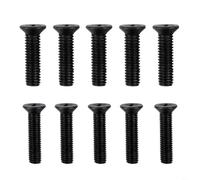 Micpointik 10pcs Left Hand Thread Mounting Screws M5/M6 22mm for 1/2" and 3/8" UNF Chuck Shank Adapters Black Metal Replacement Parts