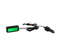 Micpointik 12 V Car Digital LCD Thermometer Indoor Outdoor Temperature Meter with Sensor Cable Black for Car Truck for Motorhome Temperature Display -20 °C to +70 °C Blue Backlight (Green)