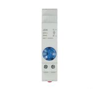 Micpointik 24V AC/DC DIN Rail Signal Light Indicator Light IP20 Rated 30,000h Lifespan Flame Retardant Plastic Green Yellow Blue JD9 Series (Blue)