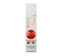 Micpointik 24V AC/DC DIN Rail Signal Light Indicator Light IP20 Rated 30,000h Lifespan Flame Retardant Plastic Green Yellow Blue JD9 Series(Red)