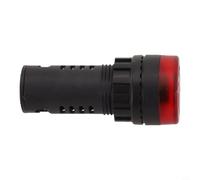 Micpointik AD16-22SM Signal Horn with Buzzer, Flashing LED Warning Light for AC/DC 12 V 24 V 220 V, Acoustic Alarm for Industrial Machines, 22 mm Installation Diameter (AC/DC 24 V)