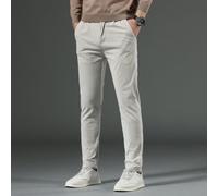 Micpointik Corduroy Men's Suit Pants 80% Polyester Stretch Casual Trousers | 80% polyester 20% spandex fabric, soft corduroy texture, stretchable waistband, four-season versatility