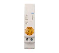 Micpointik DIN Rail Signal Light, 24V AC/DC Indicator Light for Indicator Lights, IP20, 30,000 Hour Lifespan, Flame Retardant Plastic, Colours: Green, Yellow, Blue, JD9 Series (Yellow)