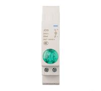 Micpointik DIN Rail Signal Light, 24V AC/DC Indicator Light for Indicator Lights, IP20 Rated 30,000 Hour Lifespan, Flame Retardant Plastic, Colours: Green, Yellow, Blue, JD9 Series (Green)
