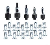 Micpointik M8 Alloy Blind Rivet Nuts Set, 20 Piece Thread Insert Kit with Expansion Clamps for Metal and Hollow Walls, Heavy Duty Mounting Accessories for Car and Truck, Craftsman Supplies(M8)