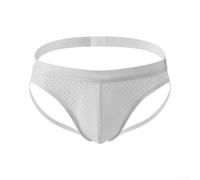 Micpointik Men's Jockstrap Underwear 80% Polyester Elastic Belt Backless | Hollow out mesh pouch, low waist design, solid pattern, daily classic style, breathable comfort