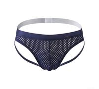 Micpointik Men's Jockstrap Underwear 80% Polyester Elastic Belt Backless | Hollow out mesh pouch, low waist design, solid pattern, daily classic style, breathable comfort