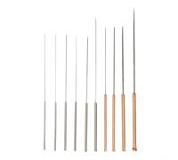 Micpointik Nozzle Cleaning Needles for 3D Printers, Highly Elastic and Shatterproof for Cleaning Filament Remnants in 0.15-1.0 mm Sizes, Silver/Gold, Pack of 10 Nozzle Cleaning Needle Drill