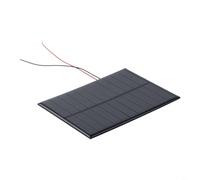 Micpointik Pack of 5 Polycrystalline Solar Cells 5.5 V 200 mA with 15 cm Cable, 110 x 80 mm Epoxy Resin Photovoltaic for DIY Projects, Lighting and Small Power Systems