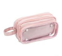 Micpointik Pencil Case Large 21 cm Lots of Storage Space 5 Levels, Cream | 5 spacious compartments, durable polyester, ideal for school and college, easy organisation, durable material