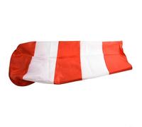 Micpointik Red/White Airport Windsock 60 cm, Tear-Resistant Polyester with Reflective Strips for Wind Direction Measurement in Meteorology, Agriculture and Aviation (100 cm)