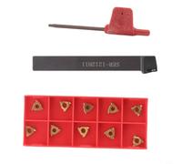 Micpointik SER 1212H11 External Thread Lathe Tool Alloy Steel with 10 Carbide Indexable Inserts 11ER AG60 for CNC Lathes for Metalworking with T8 Key