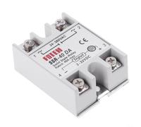 Micpointik Solid State Relay Single Phase DC 3-32V to AC 24-380V 40A SSR-40DA Durable Silent for TTL DTL Circuits Automation Control Industrial