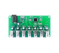 Micpointik USB Hub 1 to 7 Ports with LED Display and DC5V Power Supply, & Play for PC for Android, Stable Data Connection with Overload Protection, Green Circuit Board for Industry Office Electronics