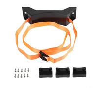 Micpointik Wall Mount for LPG Bottles Made of ABS Plastic with Adjustable Buckle and Nylon Strap for 5 kg Camping for Caravan Gas Bottles Safety Set Black