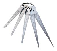 Micpointik Wedge Gap Gauge Made of 1-10 mm, Precise Measuring Tool with 0.1 mm Resolution for Gap Dimensions and Bore Diameter, and Portable for Workshop and Industry, 5-Piece Set