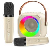 MicQutr Kids Karaoke Microphone | Bluetooth Wireless, Voice Changer, LED Lights, Ideal for 3+ Year Old Girls