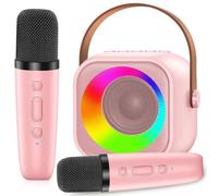 MicQutr Kids Karaoke Microphone | Bluetooth Wireless, Voice Changer, LED Lights, Ideal for 3+ Year Old Girls