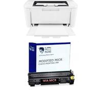 MICR Toner International M110w Laser Wireless Black & White Check Printer Bundle with 1 Starter OEM Modified Magnetic Ink Cartridge (2 Items)