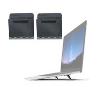 MICREEN 2PCS Portable Computer Keyboard Riser, Invisible Plastic Keyboard Feet, Mini Laptop Tilt Stand for Desk (Black)